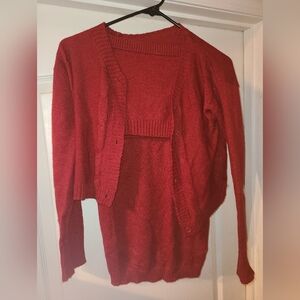 Red 3-piece Sweater Set